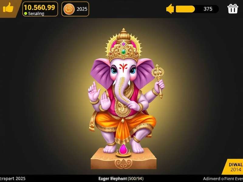 Eager Elephant Match-3 Gameplay - Indian Symbols